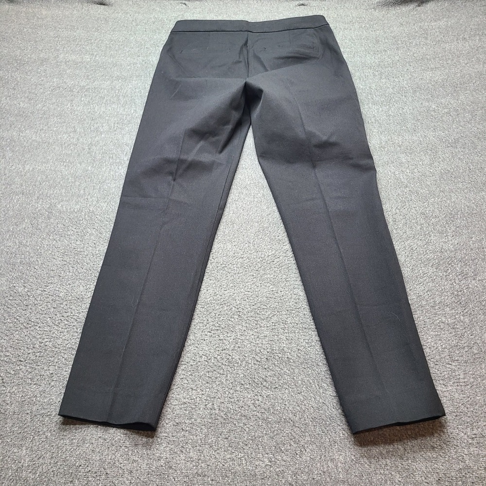 J.Crew Martie Pants Womens 2 Black Excellent Slim Fit Cropped Side Zip Trousers - Picture 6 of 8